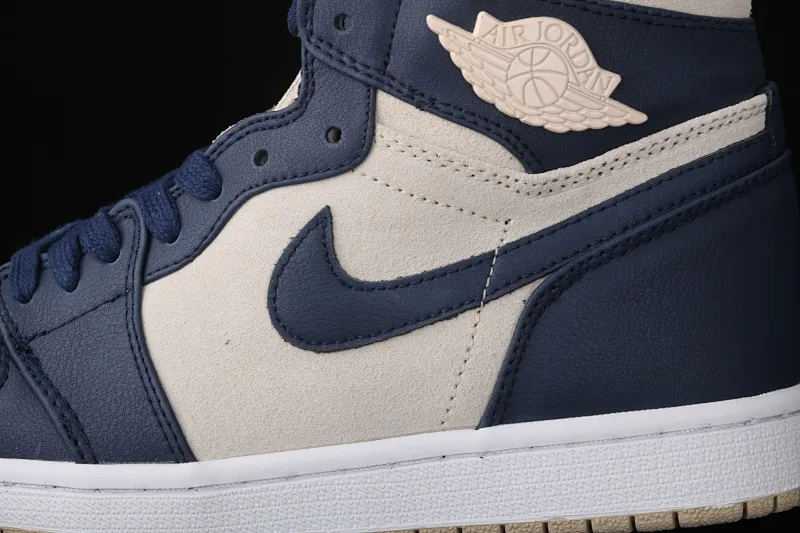 All categories Air Jordan Jordan series basketball shoes Air Jordan 1 High Air Jordan 1 Retro Premium AJ1 Joe 1 khaki blue frosted basketball shoes AQ9131-401